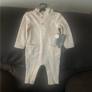 Gerber Cream Hooded Baby Outfit